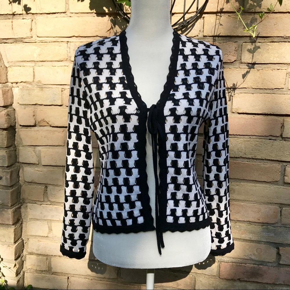 ✨EUC St. John Evening Crocheted Sequin Cardigan